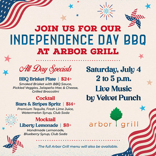 Independence Day BBQ at Arbor Grill