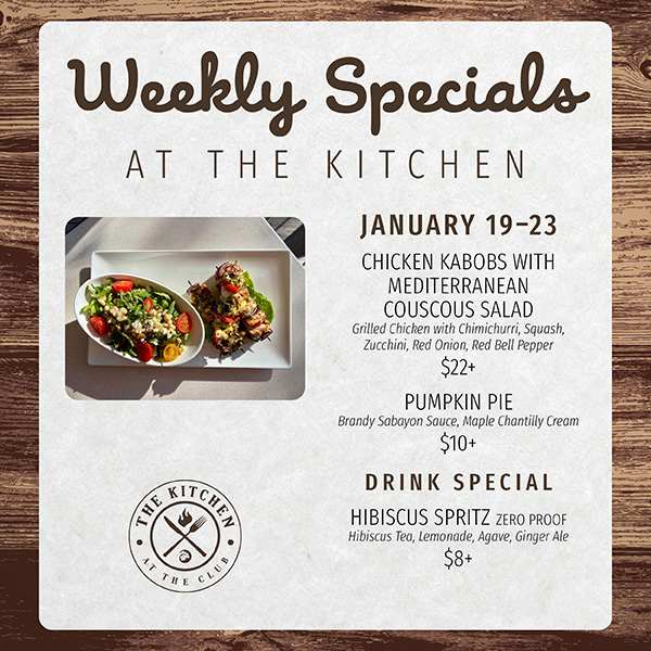Weekly Specials at The Kitchen