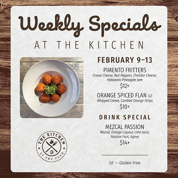 Weekly Specials at The Kitchen