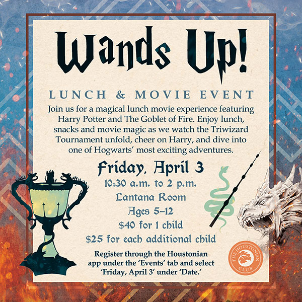 Wands Up! Lunch & Movie Event