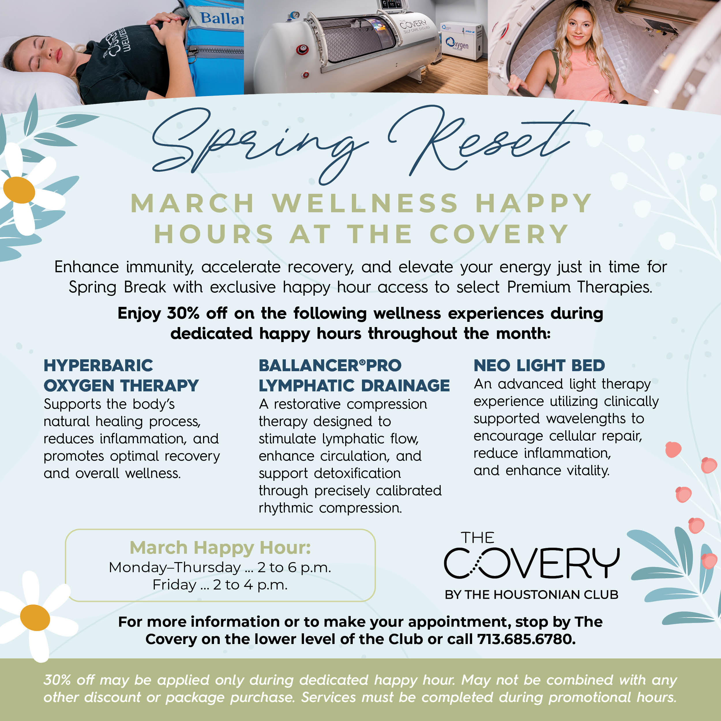 Spring Reset: March Wellness Happy Hours at The Covery
