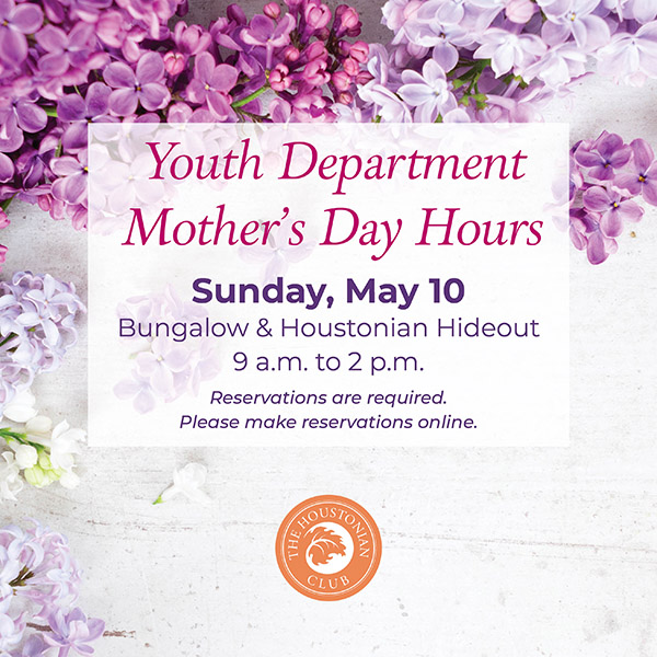 Youth Department Mother's Day Hours
