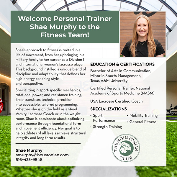 Welcome Personal Trainer Shae Murphy to the Fitness Team