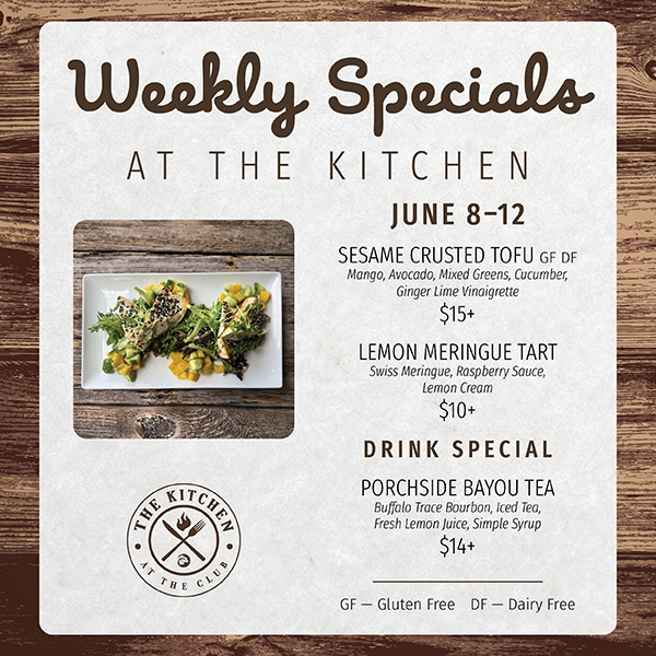 Weekly Specials at The Kitchen