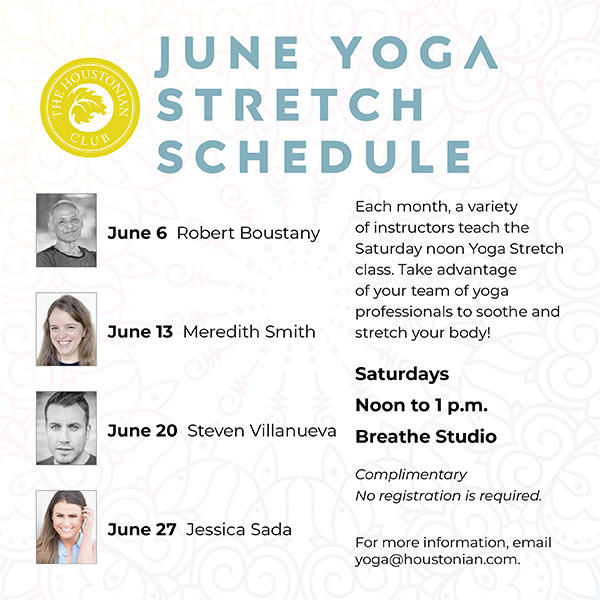 June Yoga Stretch Schedule