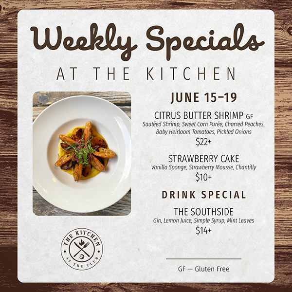 Weekly Specials at The Kitchen