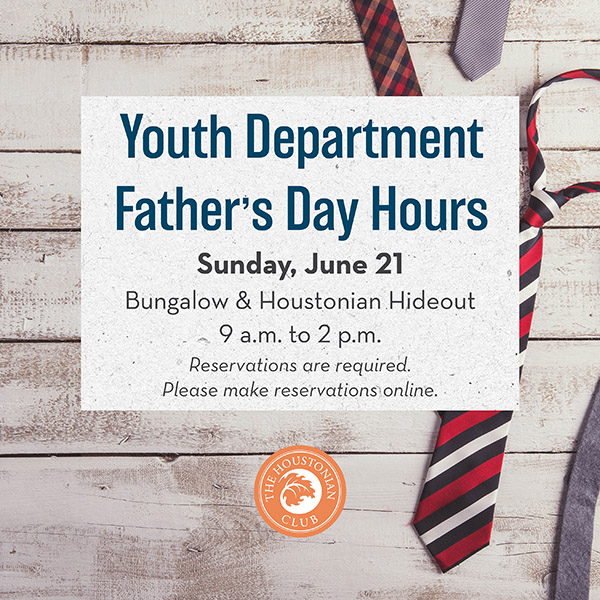 Youth Department Fathers Day Hours