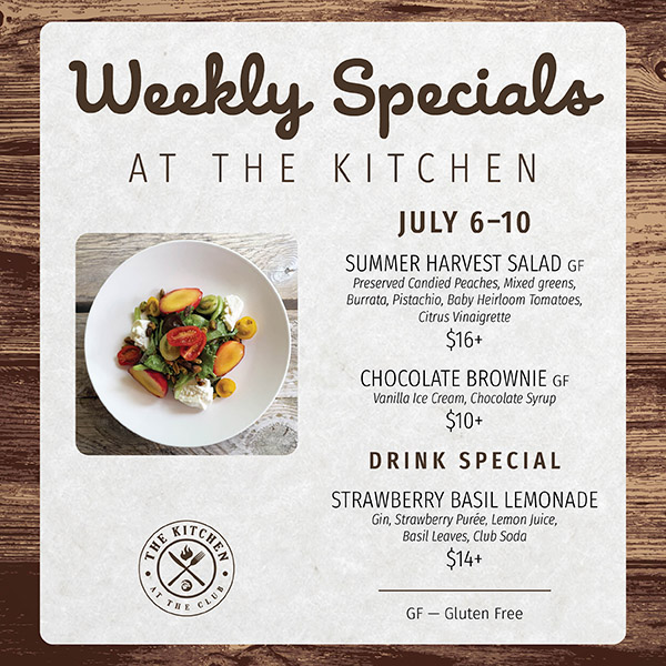 Weekly Specials at The Kitchen