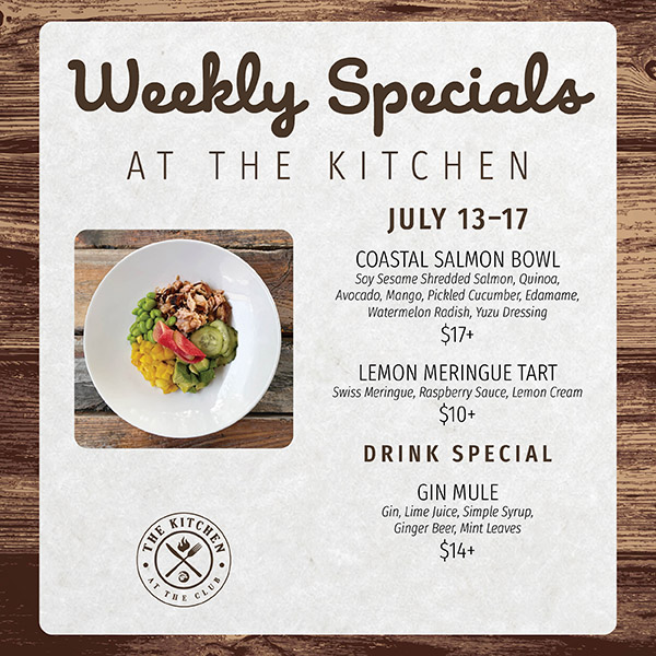 Weekly Specials at The Kitchen
