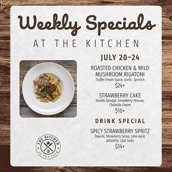 Weekly Specials at The Kitchen