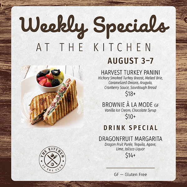 Weekly Specials at The Kitchen