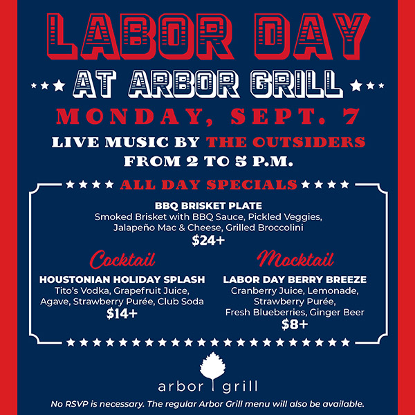 Labor Day at Arbor Grill