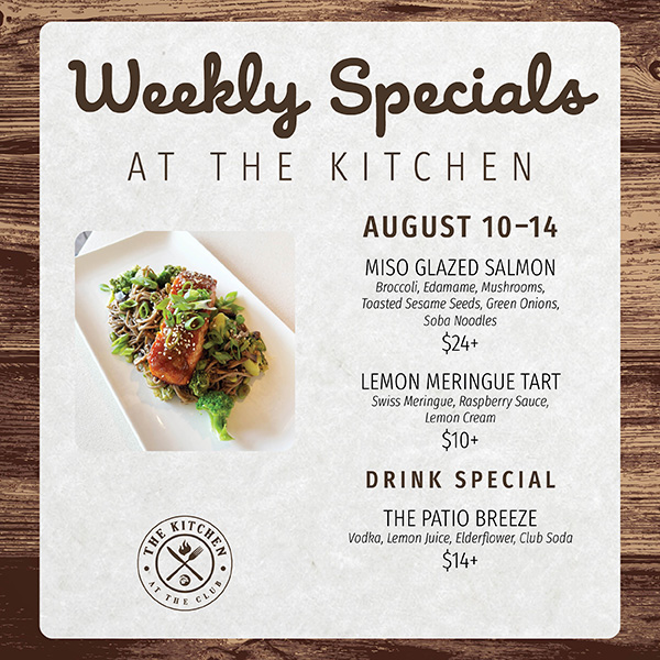 Weekly Specials at The Kitchen