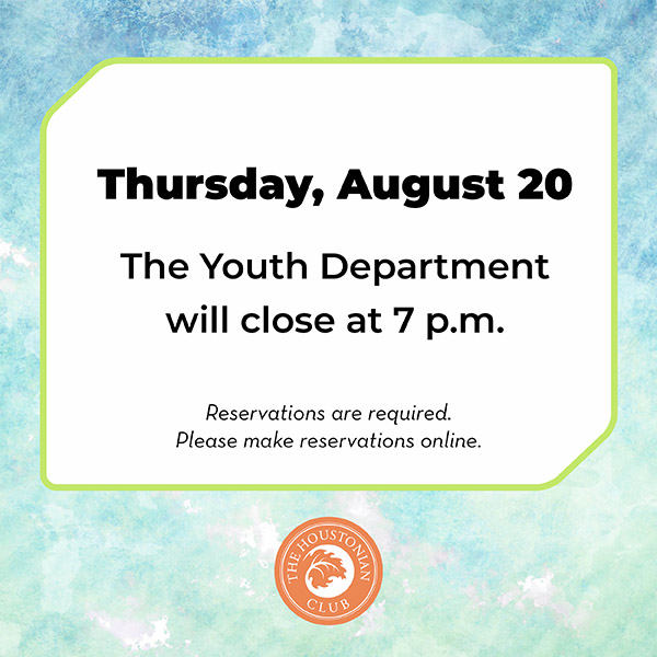 Youth Department Hours