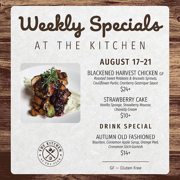 Weekly Specials at The Kitchen