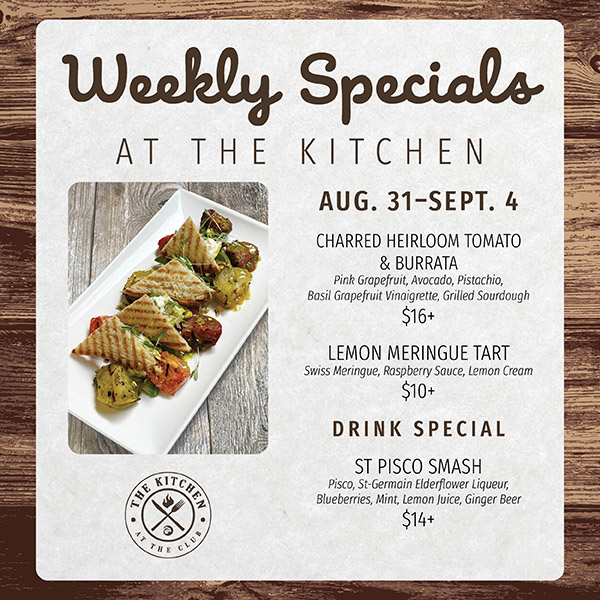 Weekly Specials at The Kitchen