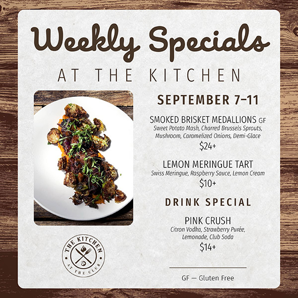 Weekly Specials at The Kitchen