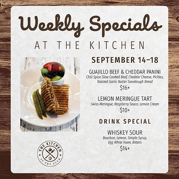 Weekly Specials at The Kitchen