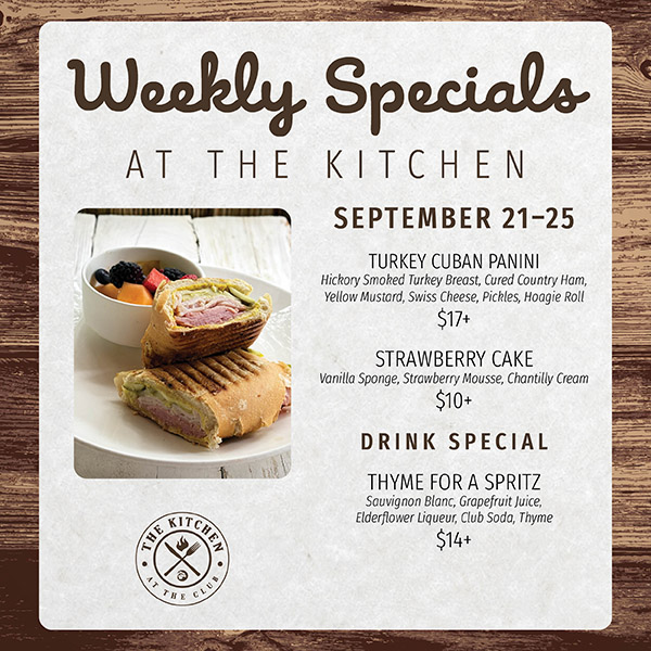 Weekly Specials at The Kitchen