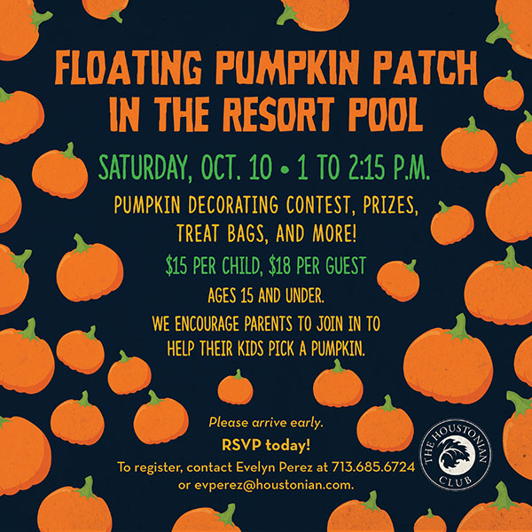 Floating Pumpkin Patch in the Resort Pool