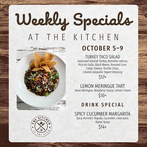 Weekly Specials at The Kitchen