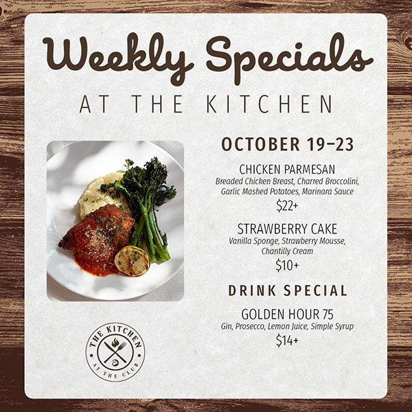 Weekly Specials at The Kitchen