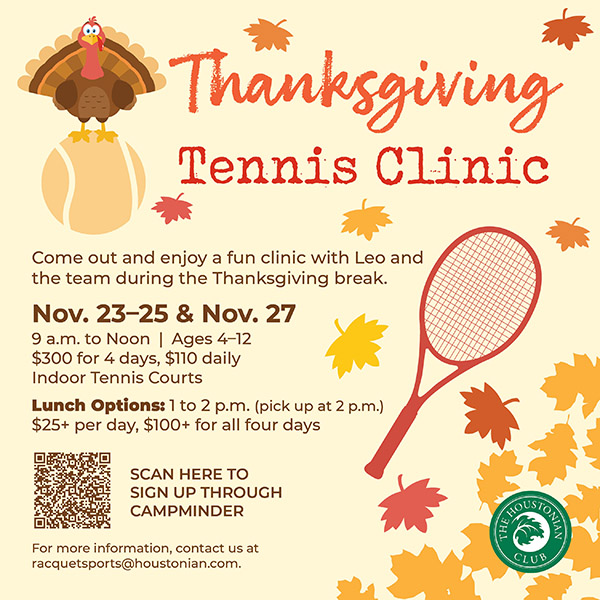 Thanksgiving Tennis Clinic