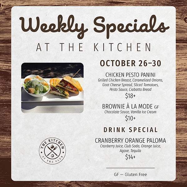 Weekly Specials at The Kitchen