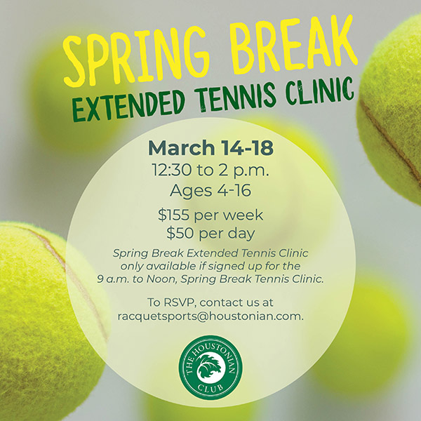 Spring Break Extended Tennis Clinic