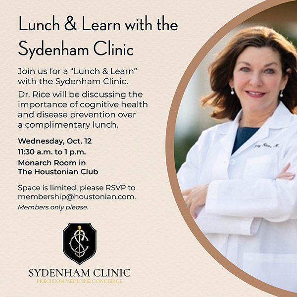 Lunch & Learn with the Sydenham Clinic