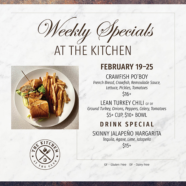 Weekly Specials at The Kitchen