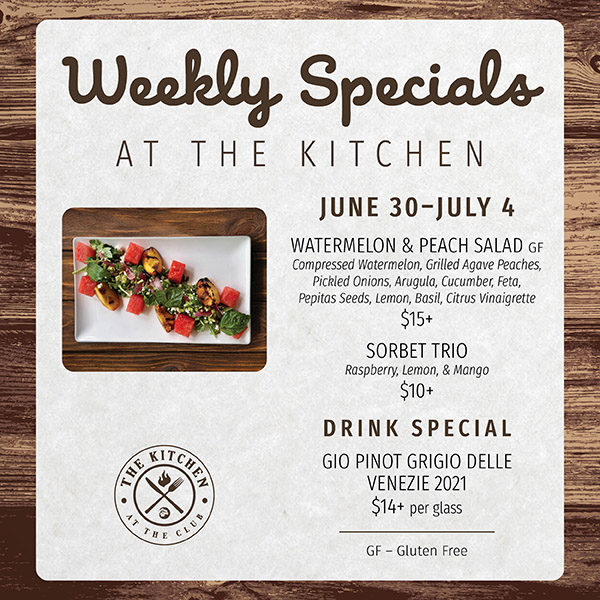 Weekly Specials at The Kitchen
